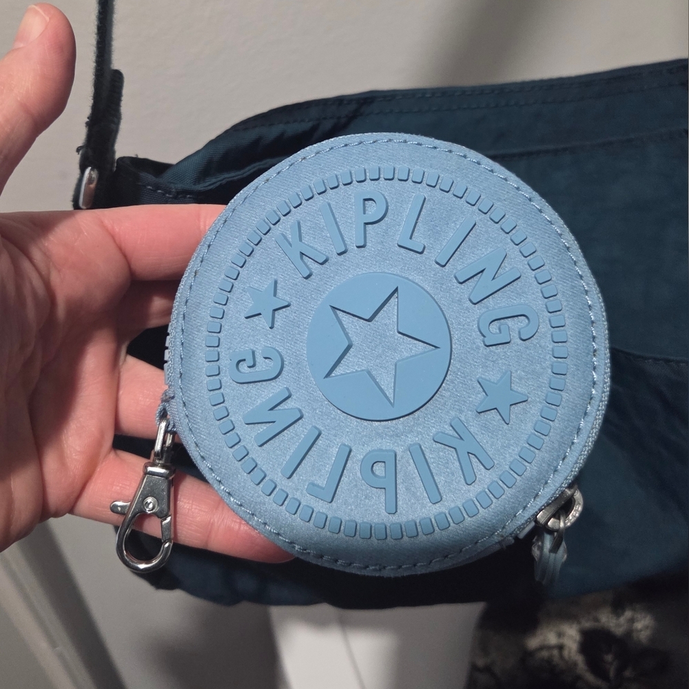 Kipling Circular Blue Pouch